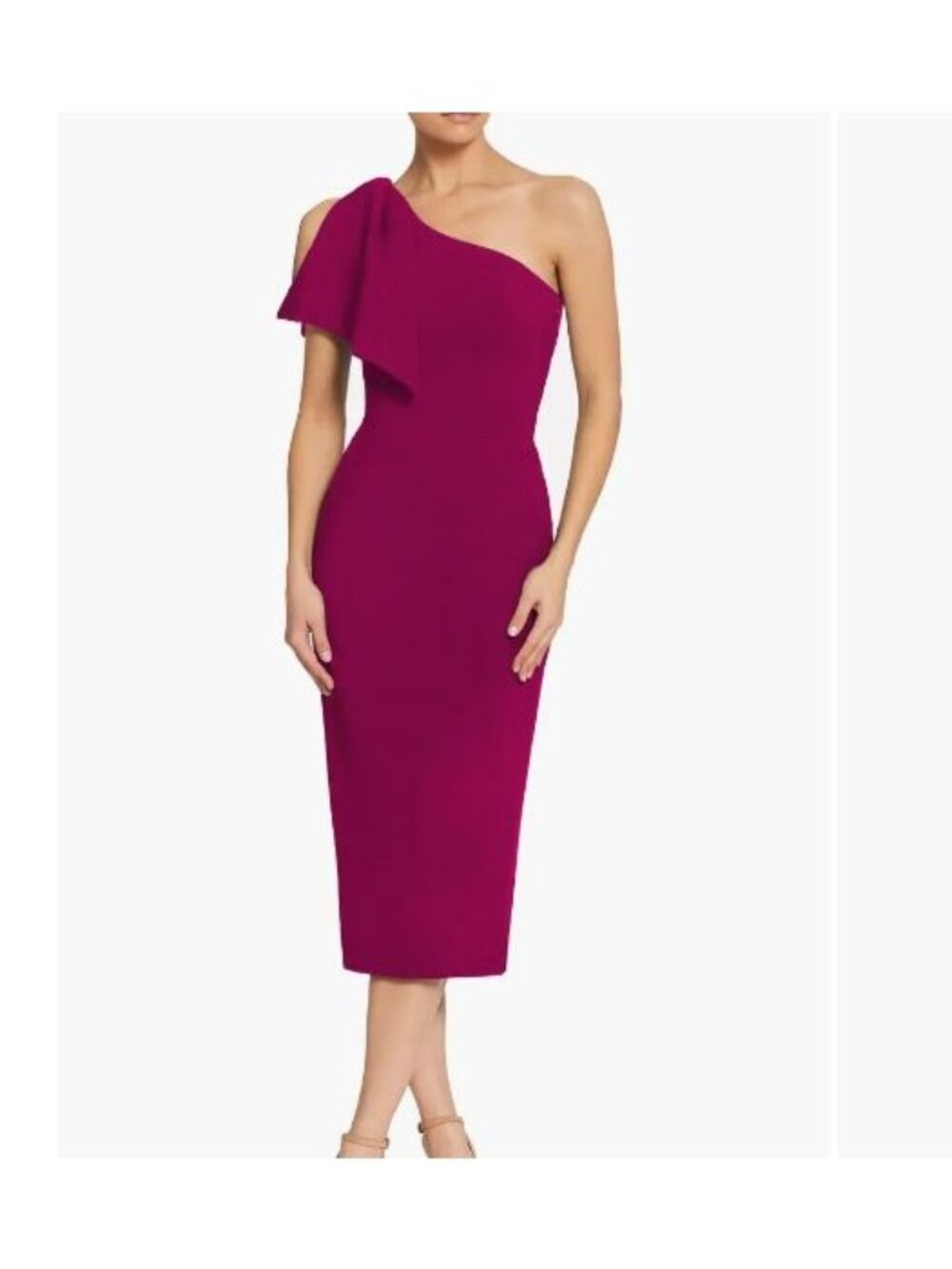 NEW Dress The Population Dress Tiffany Formal Elegant Dark Magenta Womens S - Picture 1 of 9